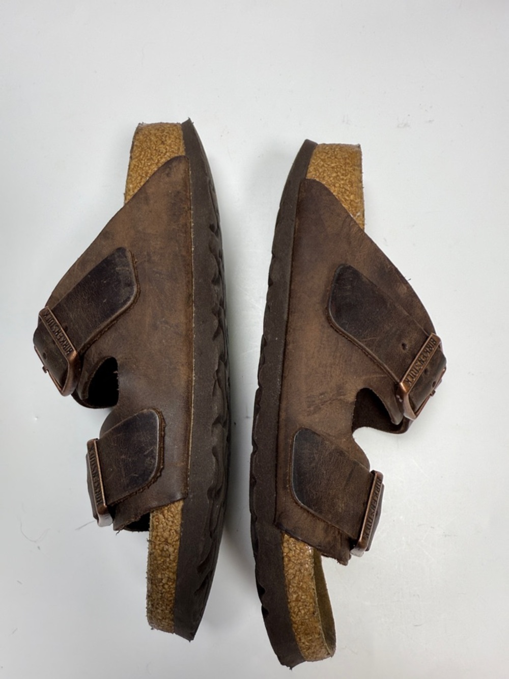 BIRKENSTOCK Arizona Brown Leather Double Strap Leather Sandals S-527 36 EU - Picture 4 of 12